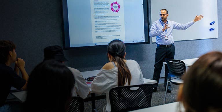 The first cohort.<br />Week one at UTS College.