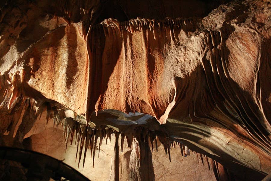 Limestone formations in the Imperial Cave at Jenolan Caves, NSW, Australia