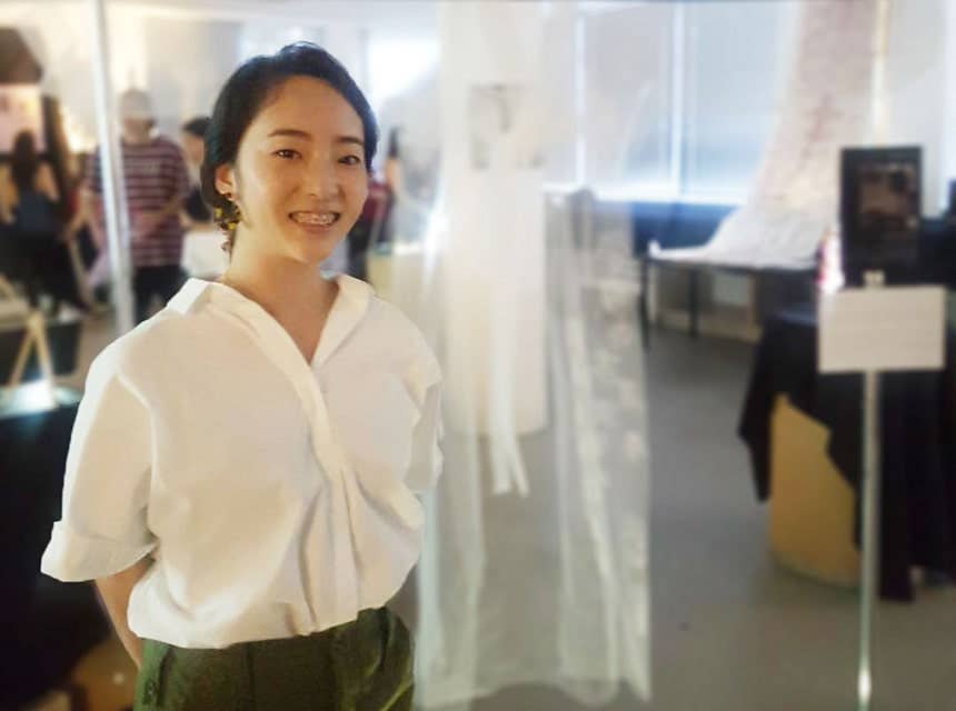 Isabelle Kim with her hanbok. 