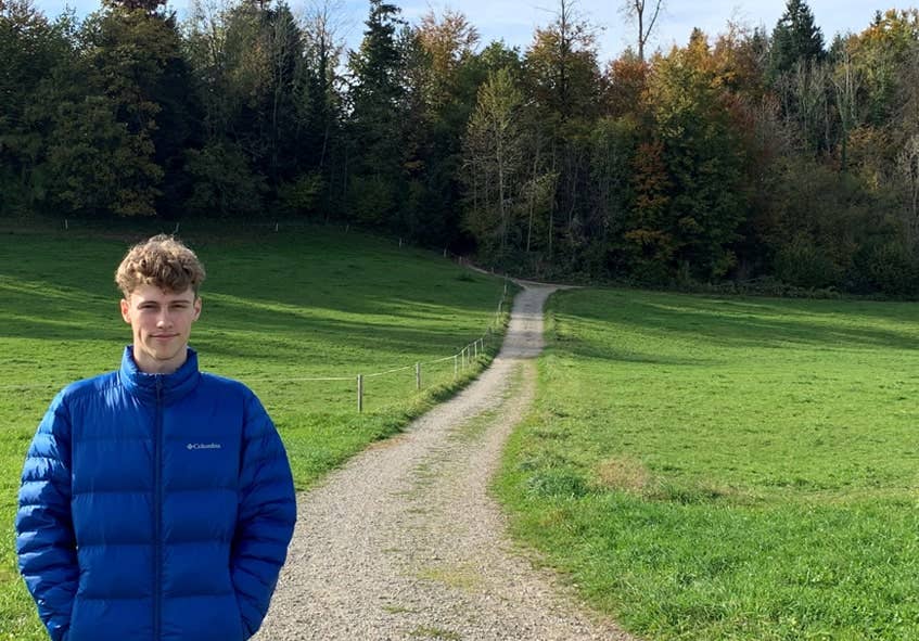 Benjamin was exploring Europe when the news of his UTS College prize for being an Outstanding Graduate came through.