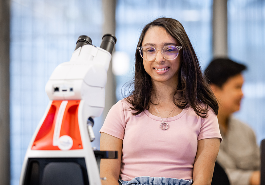 ‘Never give up,’ says busy student ambassador and Forensic Science student Stefania.