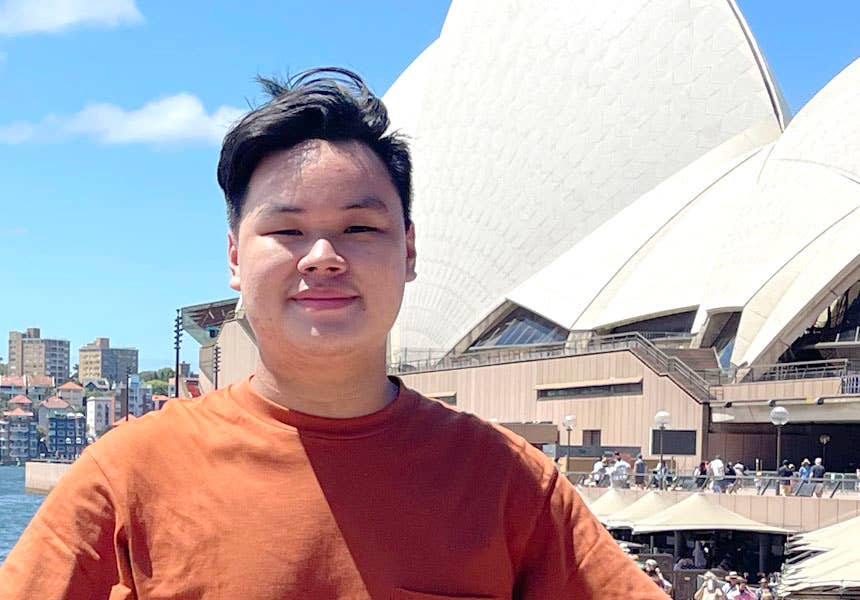 Outstanding Graduate award winner Nicholas embraces Sydney life.