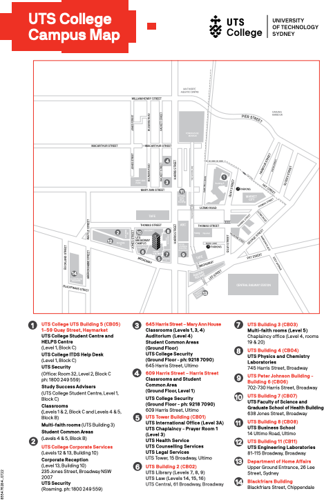 UTS college Campus Map