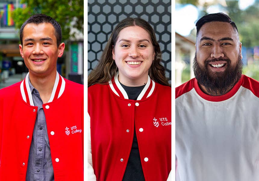 Pictured: Taking time off study was the right move for Lewin (left), Tahlia (centre) and Paniora (right)