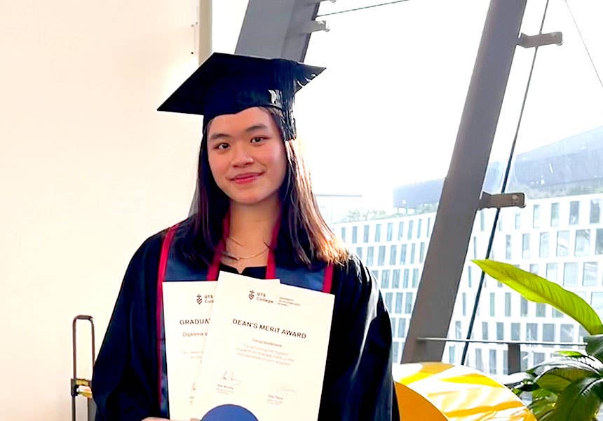 Prize-winning student on fast track to success.
