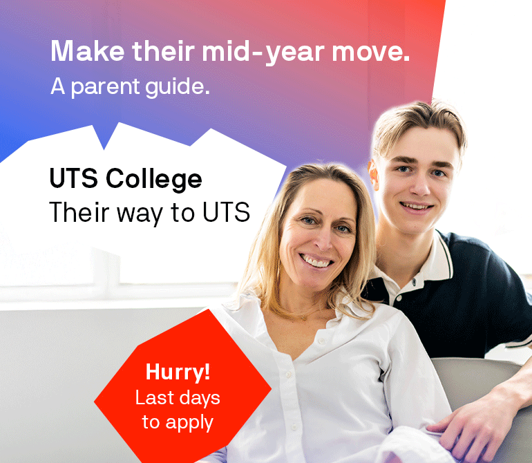 Make their mid-year move. UTS College their way to UTS.