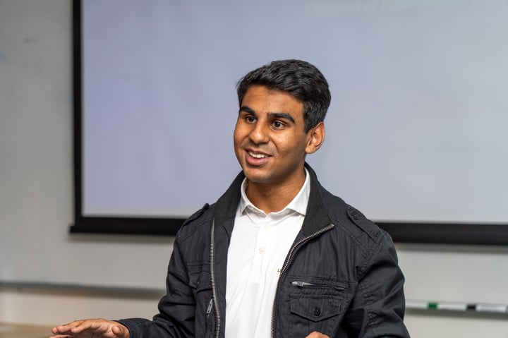 Speaking at the Dean's Awards