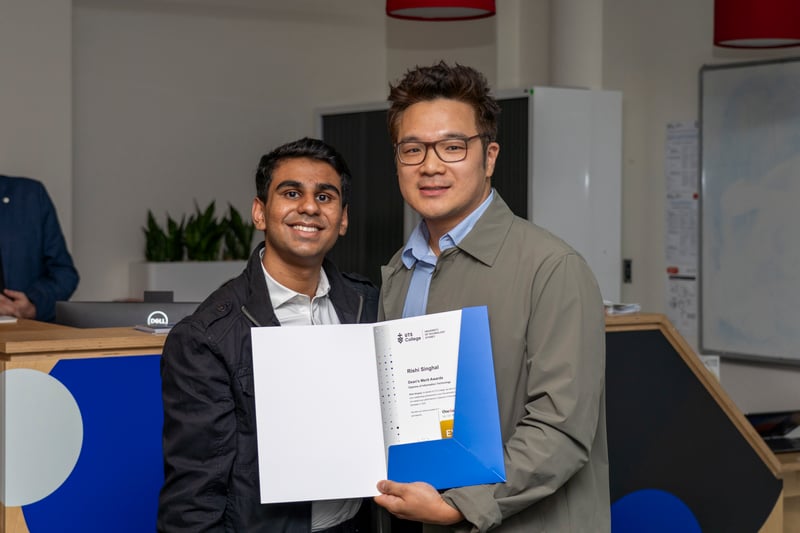 Receiving the Dean's Merit Award