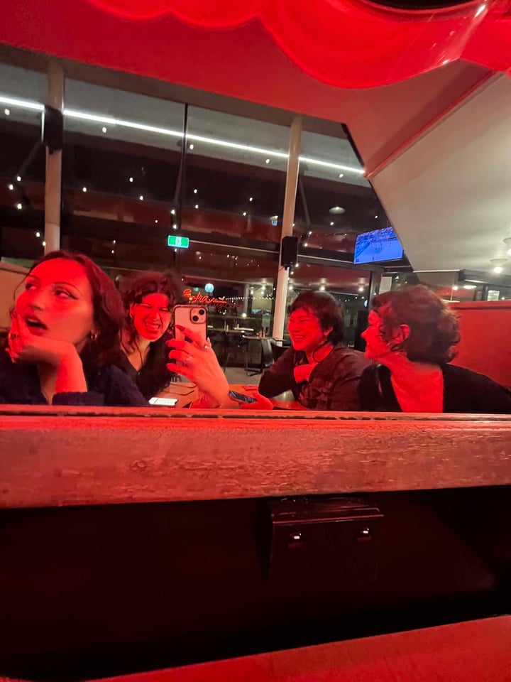 Out in the city with friends