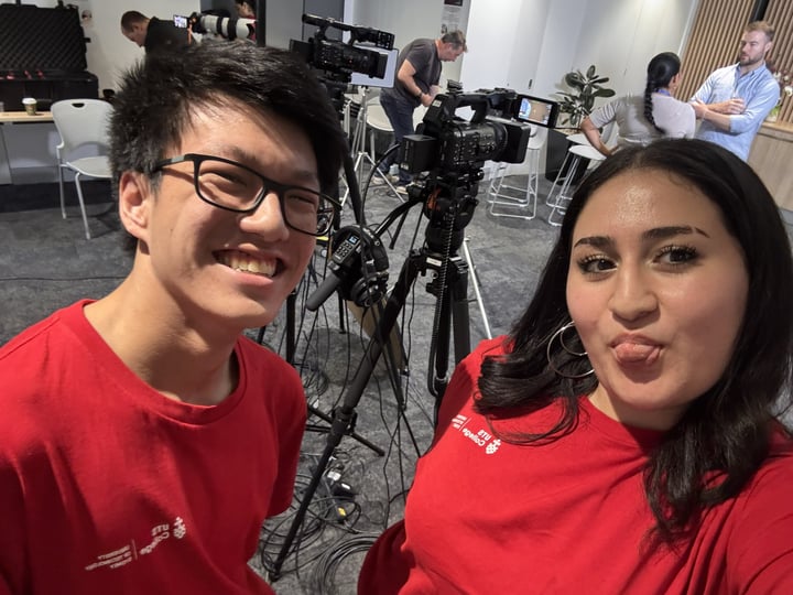 Recording a student panel with Michael