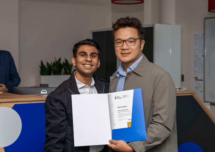 Receiving the Dean's Merit Award
