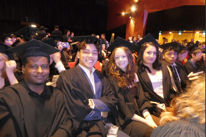 Graduating with Jacob and my other friends