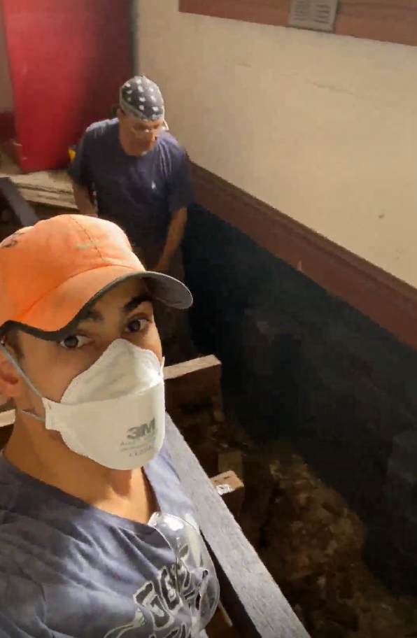 Dad and I working on a reno project