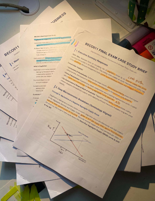 Study materials from trimester one