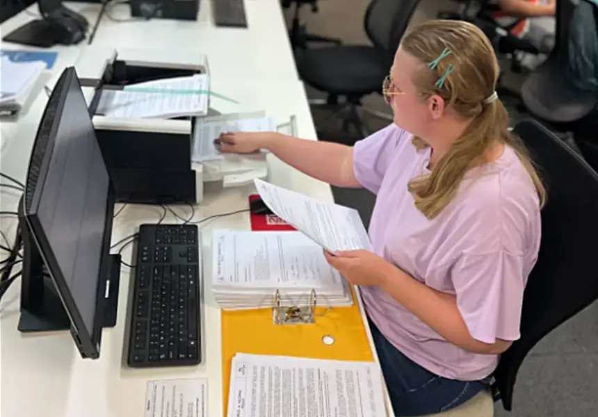 Gabbi is a paid trainee at Jigsaw, currently developing skills in digitisation.