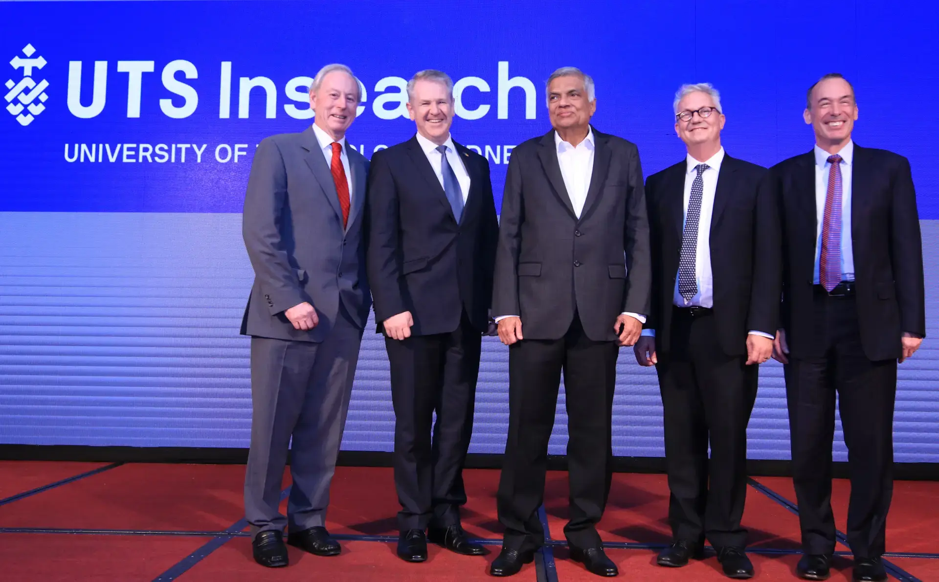 UTS Executives with the Prime Minister of Sri Lanka (Centre) and Australian High Commissioner