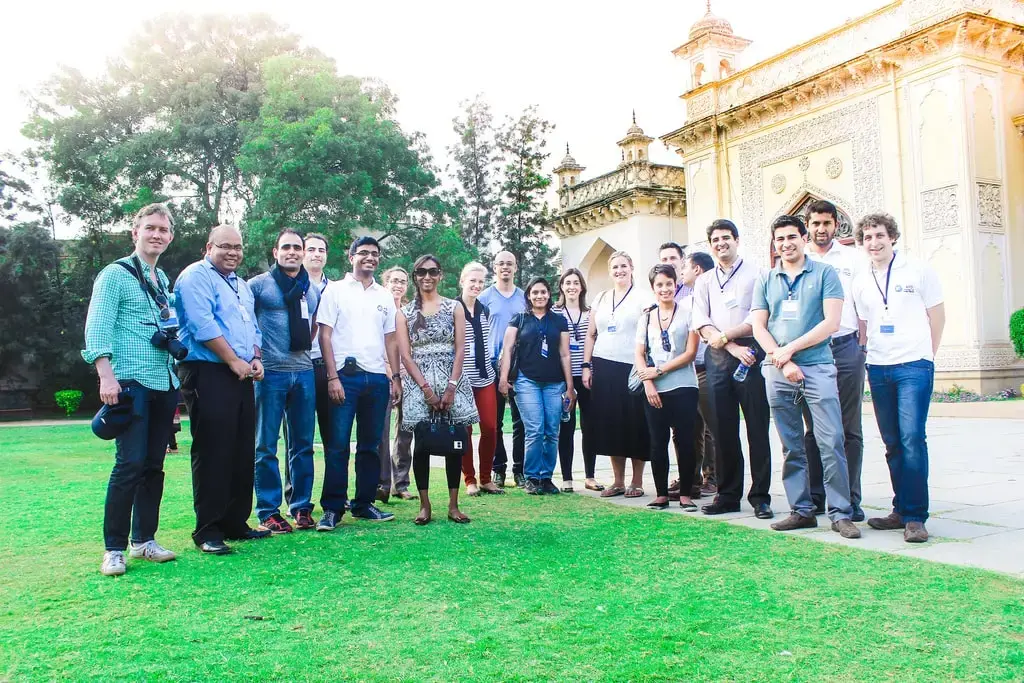 Pictured is the delegate group from 2016 which was also held in India.